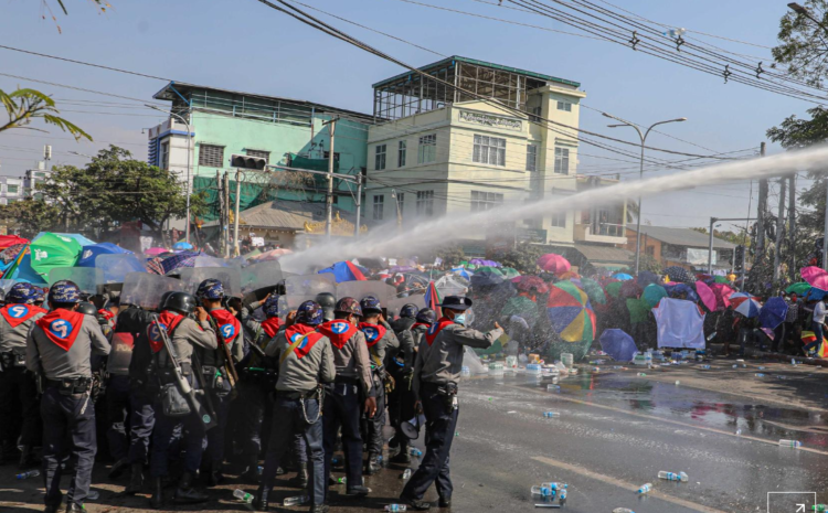 Myanmar police fire to disperse protest, four hurt, one critical