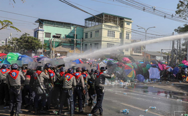 Myanmar police fire to disperse protest, four hurt, one critical