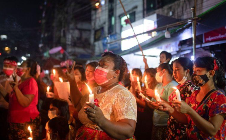 Thousands protest Myanmar coup despite internet ban