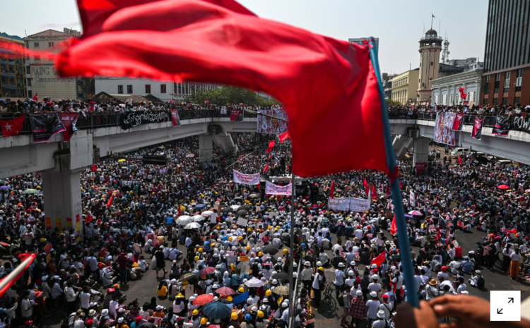 Anti-coup protesters defy junta warning, strike grips Myanmar