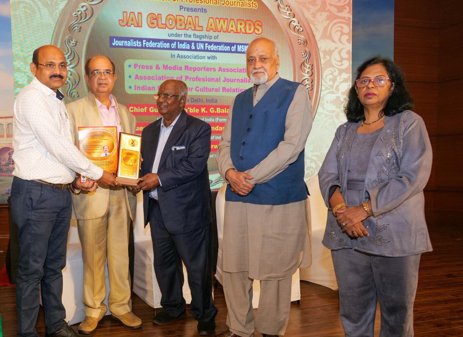 29th JAI GLOBAL AWARDS by Journalist Association of India under the flagship of Journalists Federation of India: Dr. H K Sethi